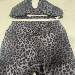 Agent84 Leopard Print Spirts Bra and Shorts